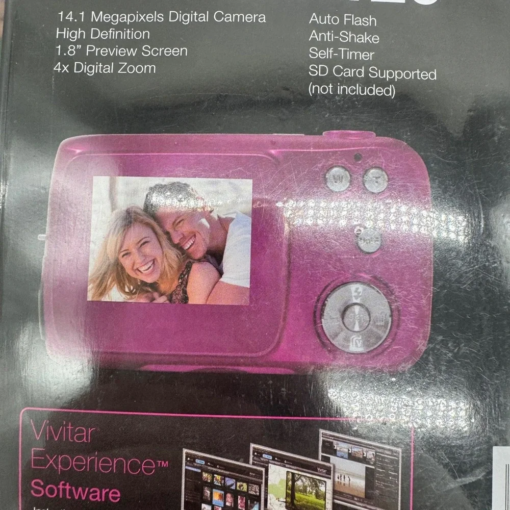 Vivitar ViviCam F126 Digital Camera Pink 14.1MP 1.8